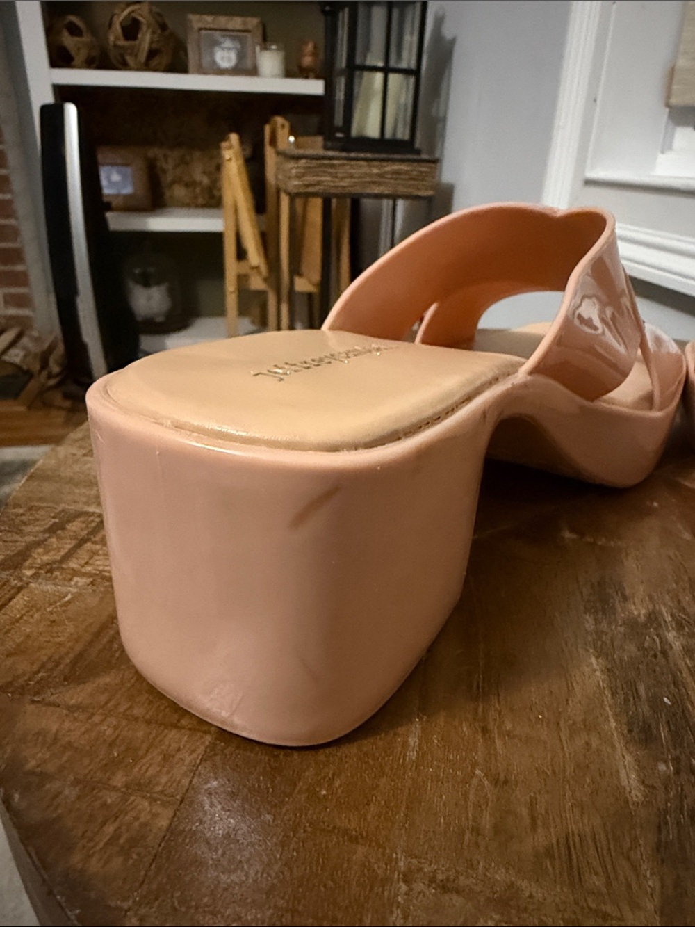 Jeffrey Campbell Nude Shiny Bubblegum Sandals 9 - Picture 6 of 8